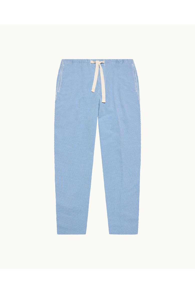 Alex Gingham Relaxed-Fit Trousers, Alternate, color, BLUE/WHITE