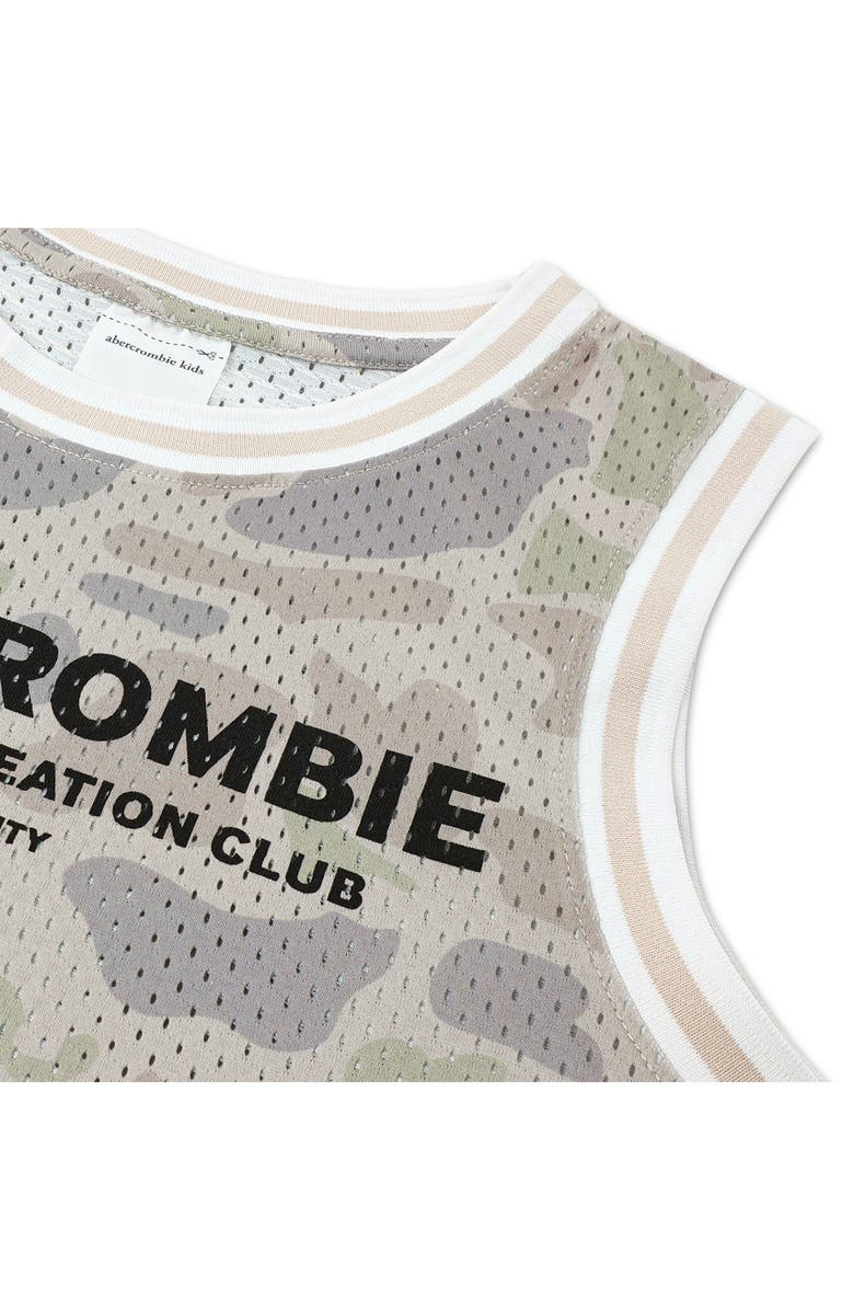 abercrombie kids Kids' Mesh Tank, Alternate, color, Light Duck Camo
