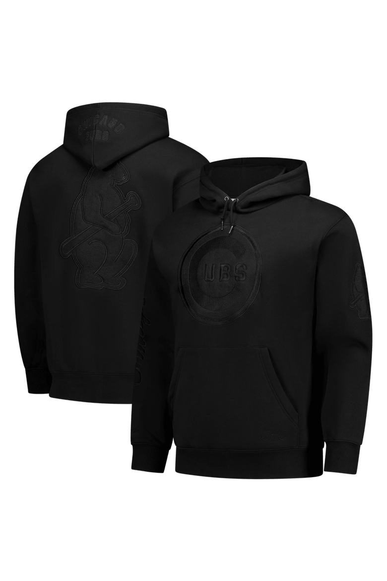 Men's Mitchell & Ness Black Chicago Cubs Phantom Fleece Hoodie, Main, color, Black