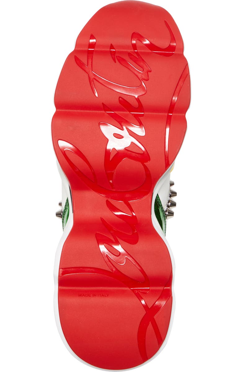 Christian Louboutin 123 Run Studded Rainbow Slip-On Sneaker, Alternate, color,