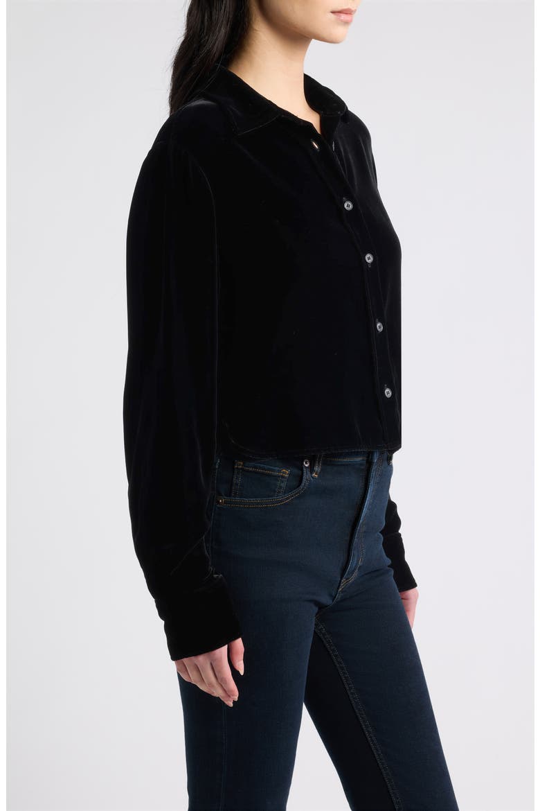 The Velvet Charles Shirt, Alternate, color, BLACK
