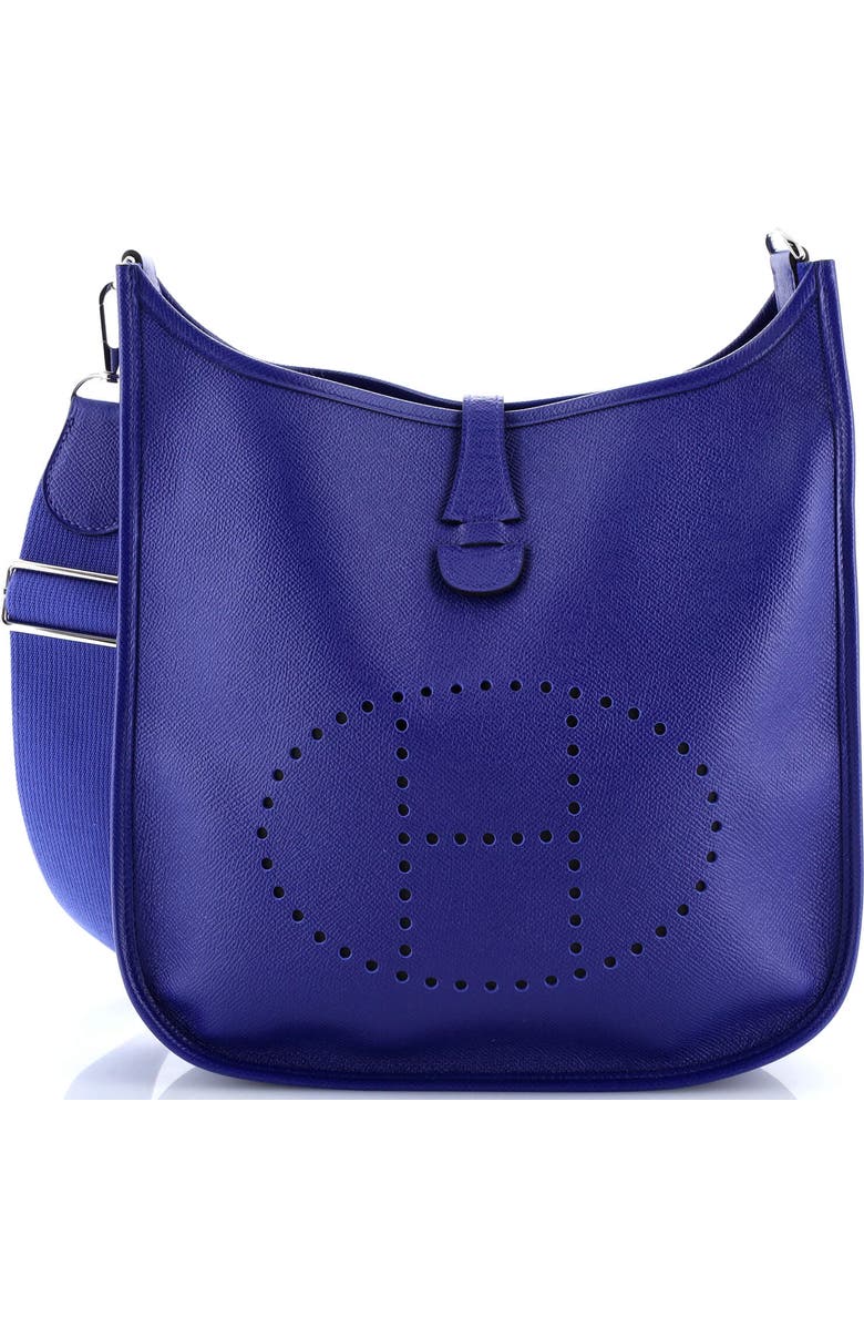 Pre-Owned Hermes Evelyne Bag Gen III Epsom PM, Main, color, Bleu Electrique