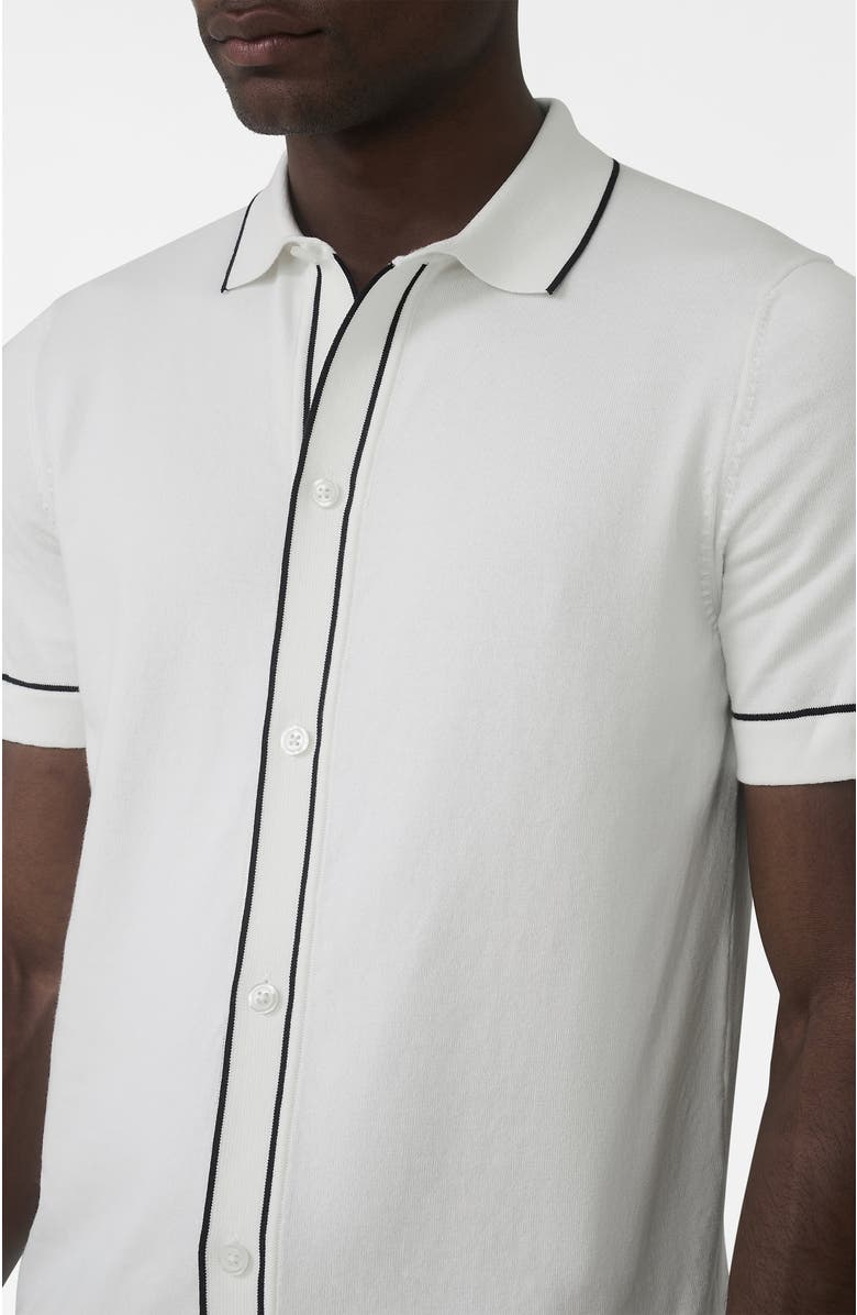 MAUVAIS Luciano Slim Knit Shirt, Alternate, color, White