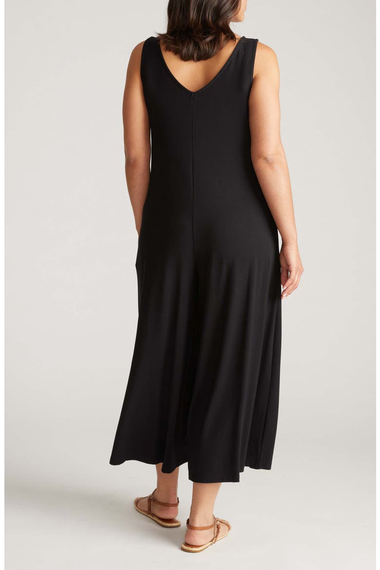Sunny Divine Sleeveless Wide Leg Jumpsuit, Alternate, color, BLACK