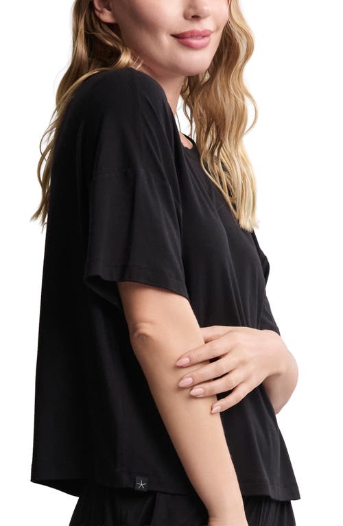 Barefoot Dreams Boxy Jersey T-shirt In Black