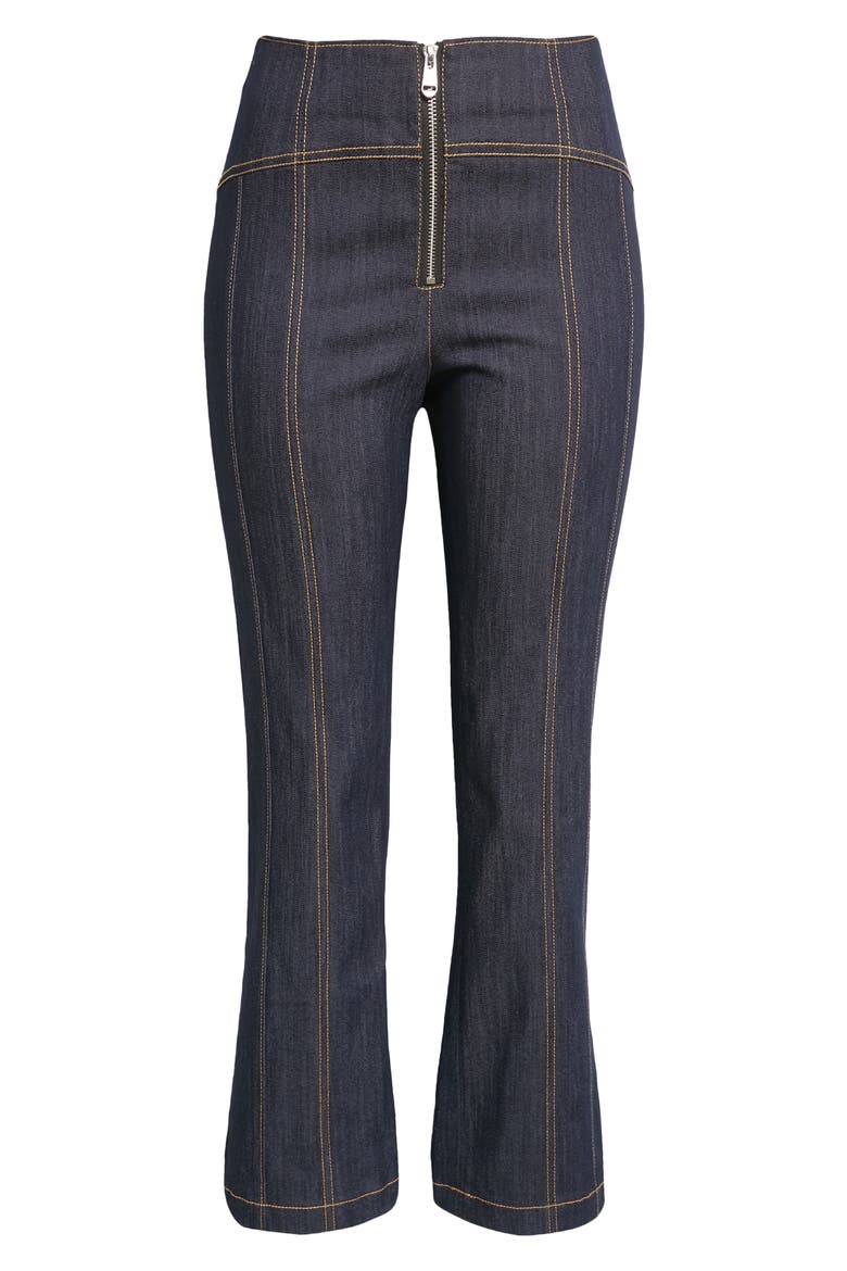 Loren Flare Leg Crop Denim Pants, Alternate, color, INDIGO