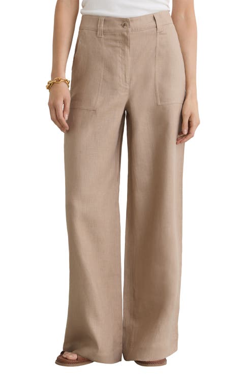 Ashby Wide Leg Linen Pants