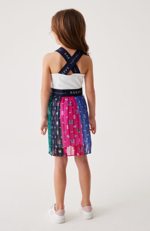 Baker By Ted Baker Kids' 3d Butterfly Fit & Flare Dress In White