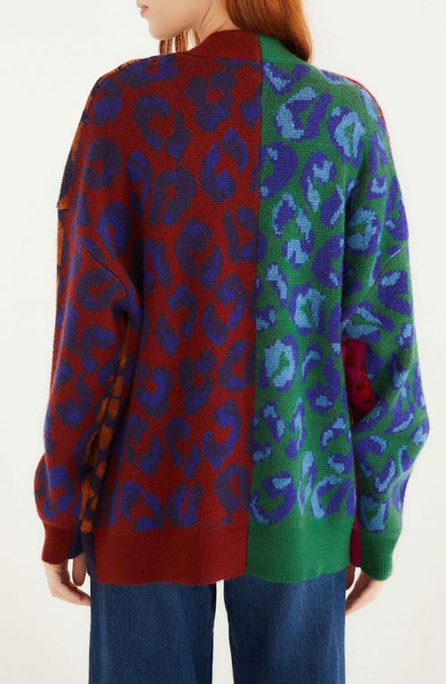 Farm Rio Leopard Spot Cardigan In Multi