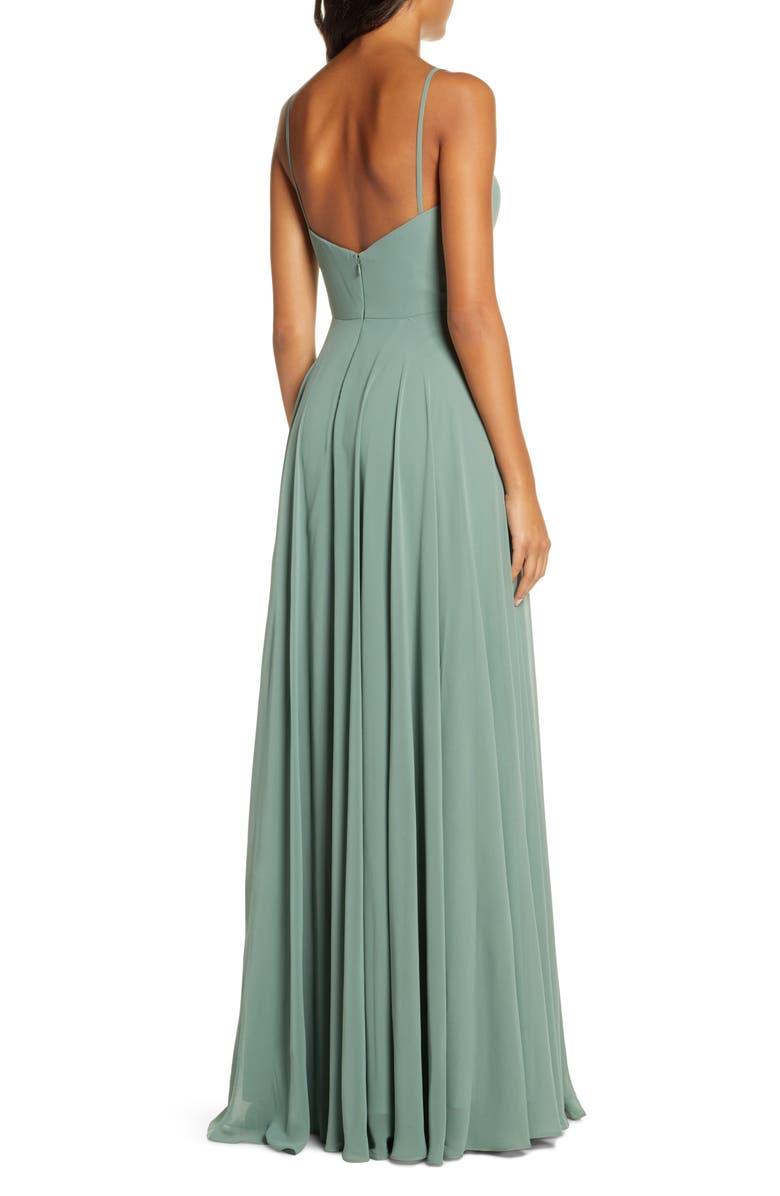 Jenny Yoo Renee Chiffon A-Line Gown, Alternate, color,