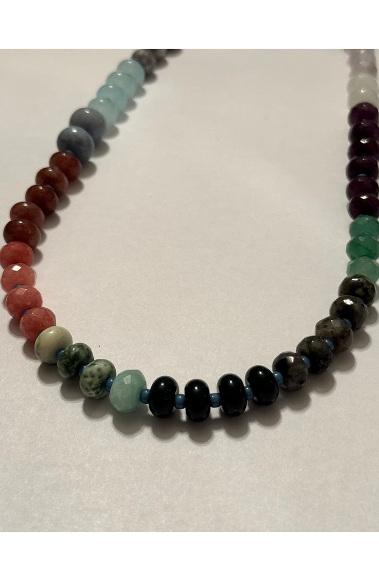 MacRae & Co. Love Beaded Necklace, Alternate, color, Dark Waters/ Gold