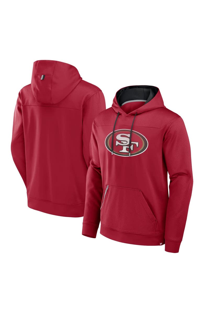 FANATICS Men's Fanatics Scarlet San Francisco 49ers Defender Pullover Hoodie, Alternate, color, 