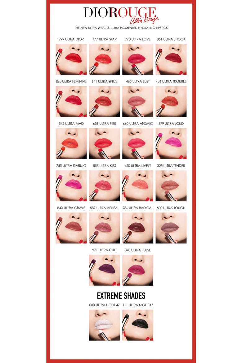 Rouge Dior Ultra Rouge Pigmented Hydra Lipstick, Alternate, color, 111 ULTRA NIGHT 47