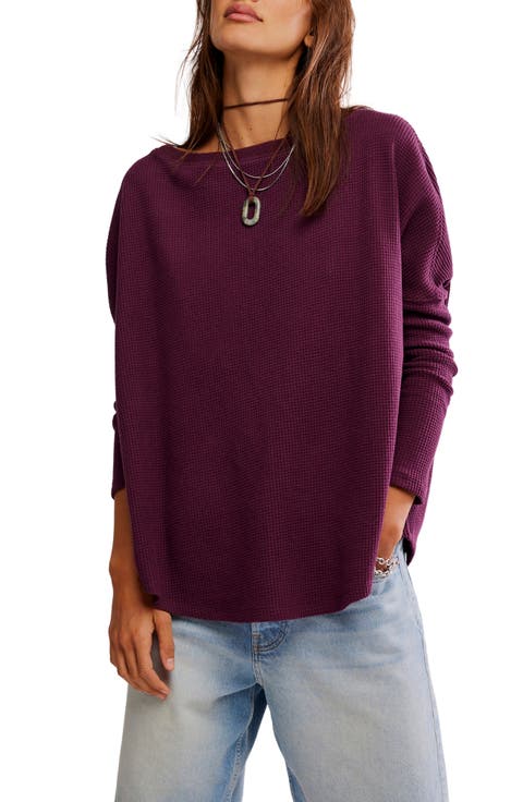 Latte Blue Oversize Thermal Top