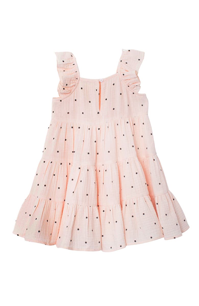 Mabel + Honey Stargirl Ruffled Sleeve Dress, Alternate, color, Pink