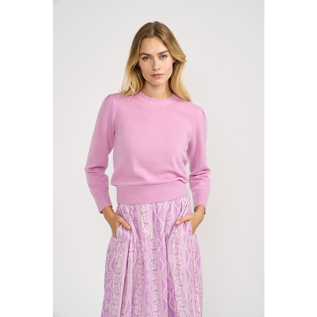 Marea Puff Sleeve Cashmere Crewneck