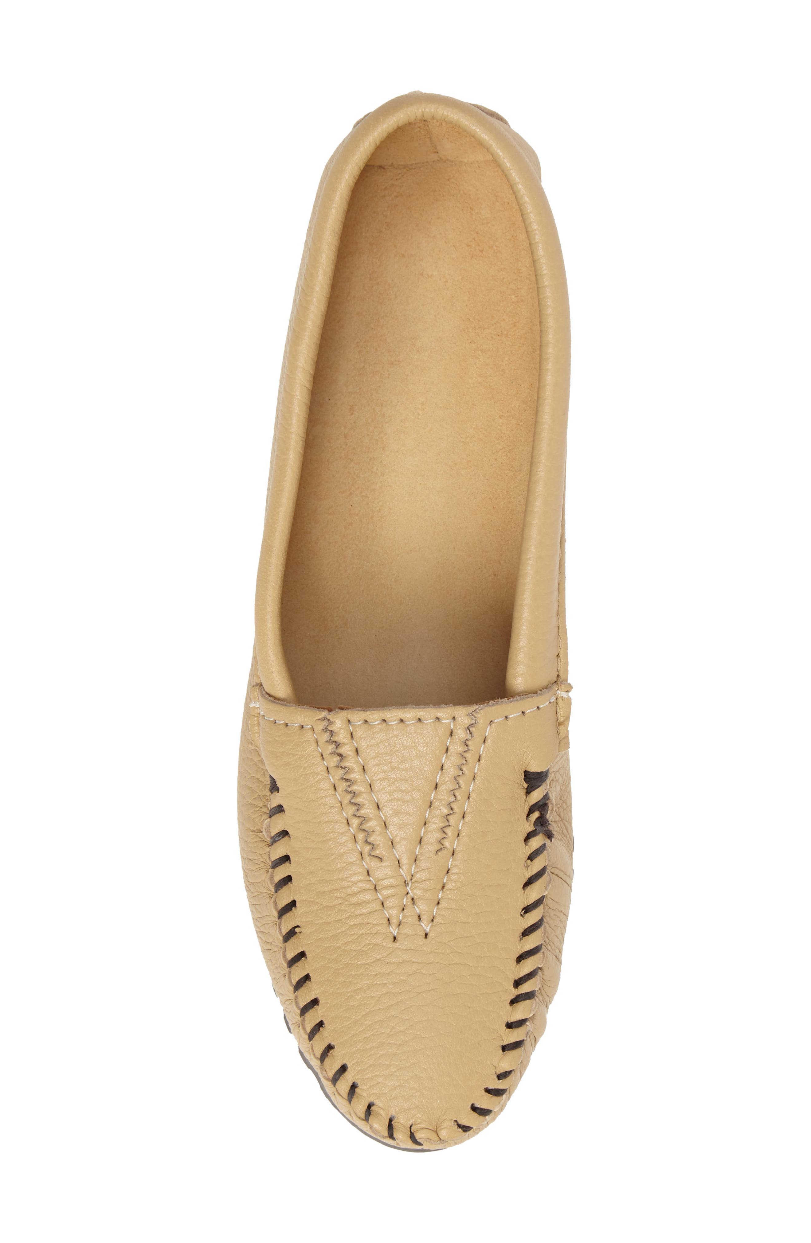 Leather Driving Shoe, Alternate, color, CHAMPAGNE