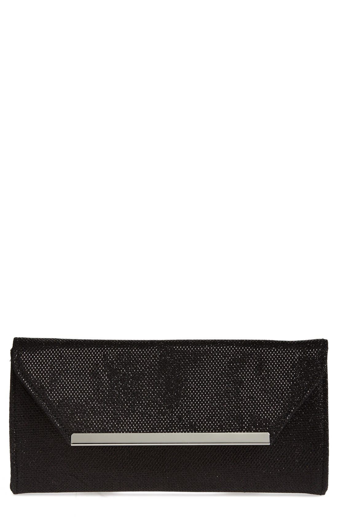 Glint Metallic Envelope Clutch, Main, color, 