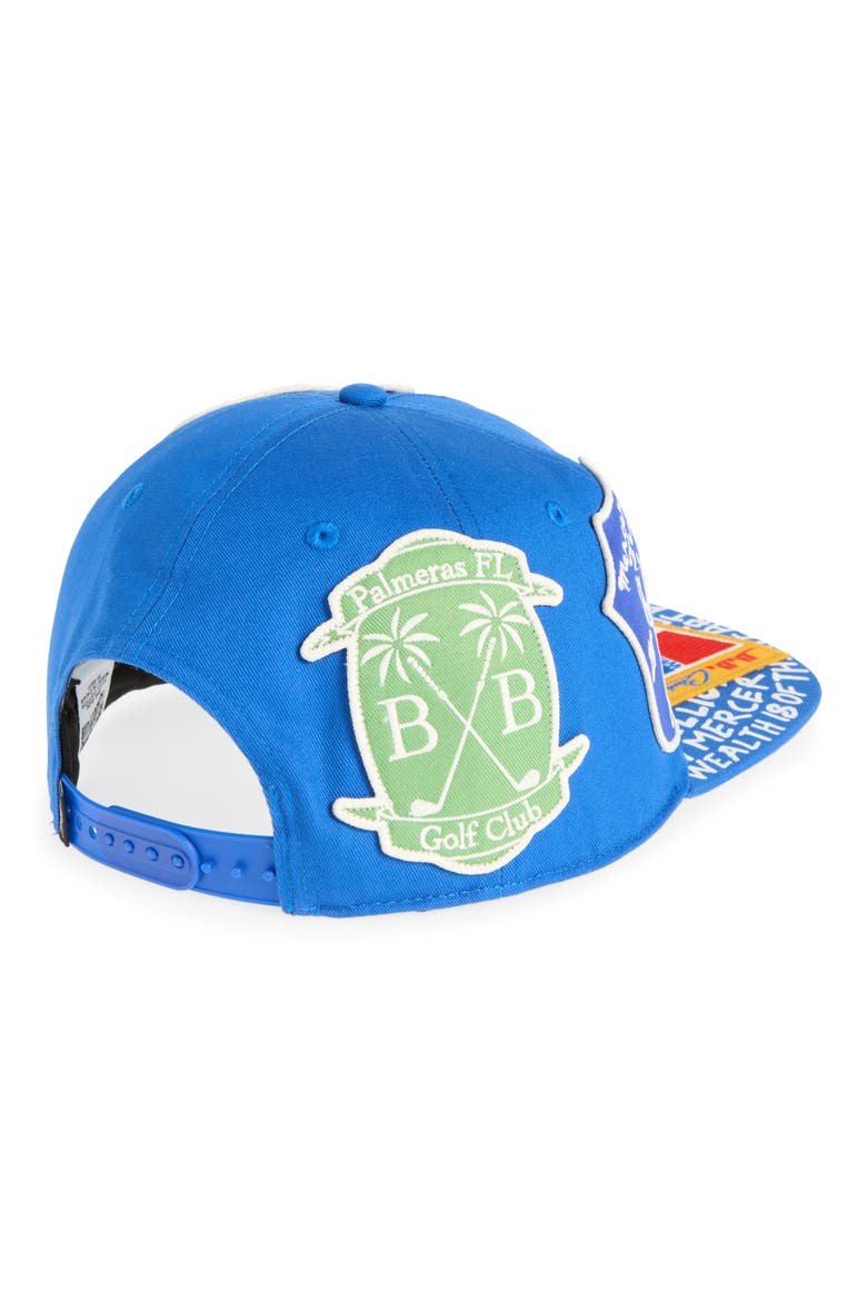 Helmet Embroidered Snapback Cap, Alternate, color, LAPIS BLUE