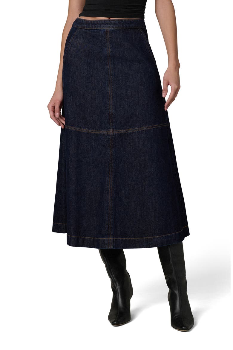 The Tavi Denim Midi Skirt, Main, color, EMINENT