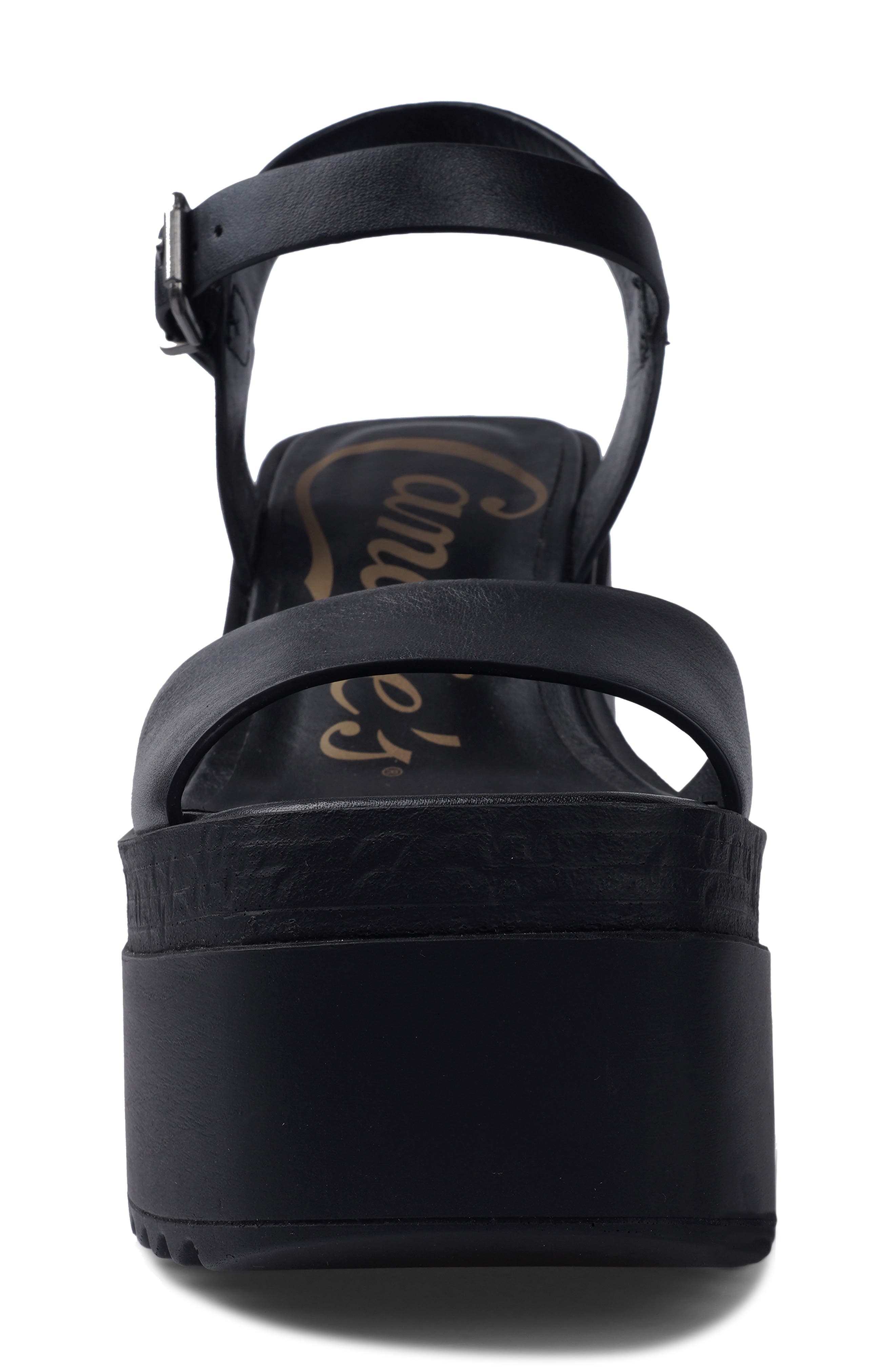 Candie's Daryna Platform Wedge Sandal, Alternate, color, Black