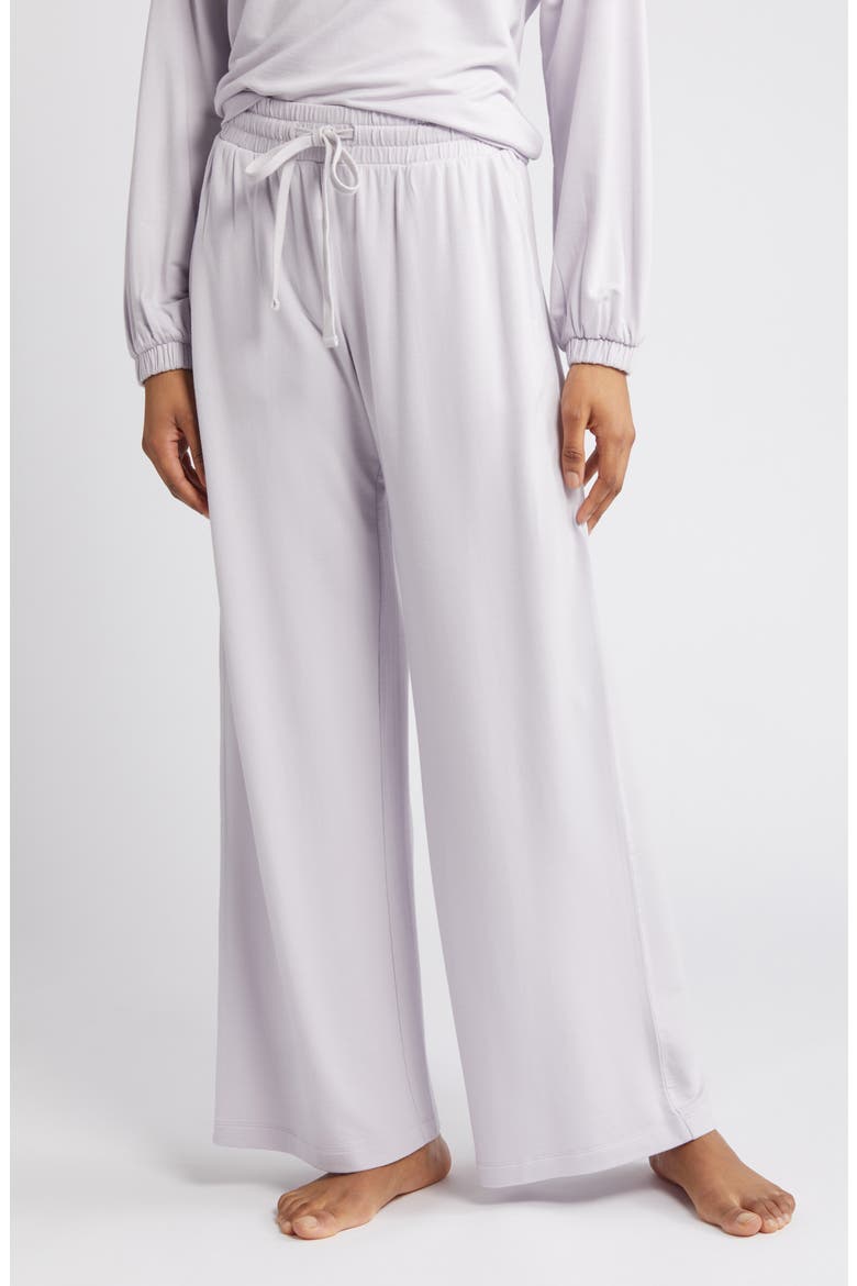 Tie Waist Wide Leg Pants, Main, color, PURPLE PUFF