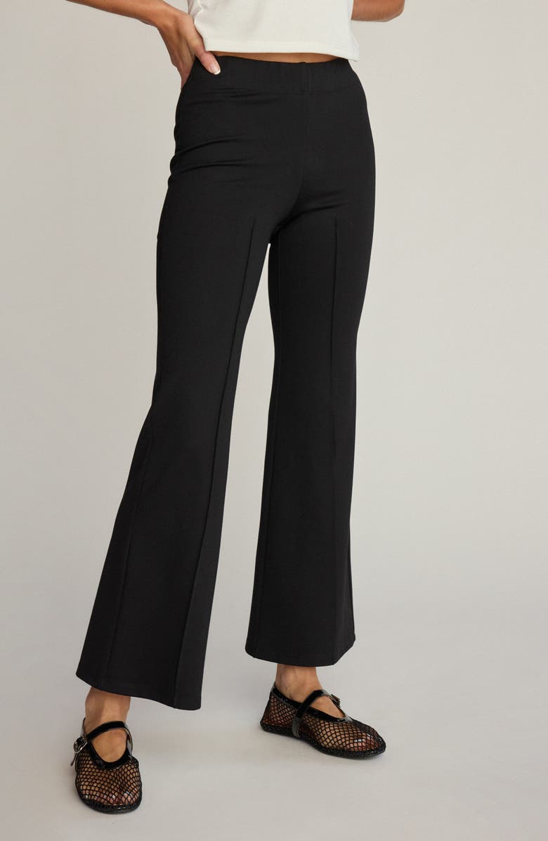 Sunday Ritual Emily Pull-On High Waist Flare Ponte Pants, Main, color, 