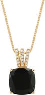 Frankie & Zoe Onyx & Diamond Pendant Necklace