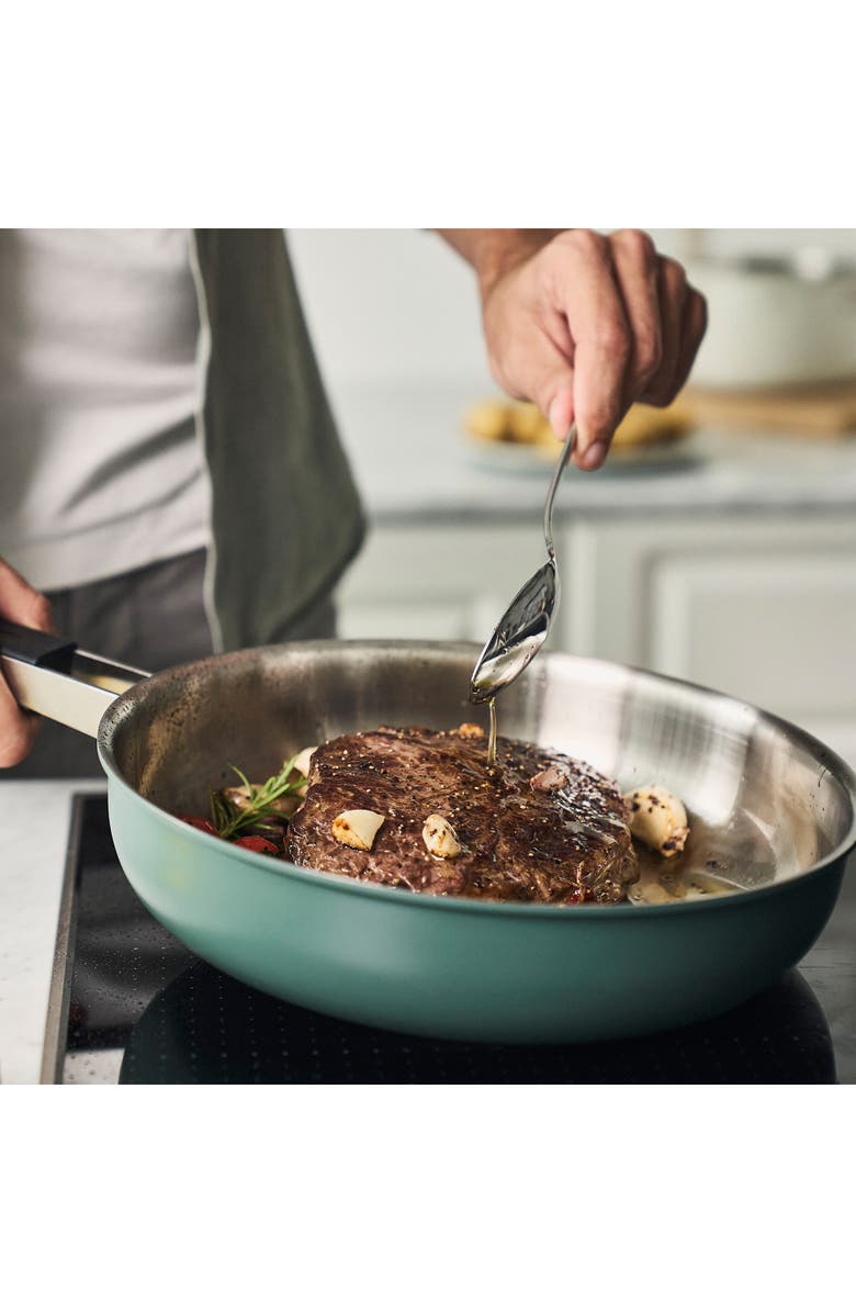 ZWILLING Pure 9.5-Inch Stainless Steel Green Sauté Pan, Alternate, color, Green