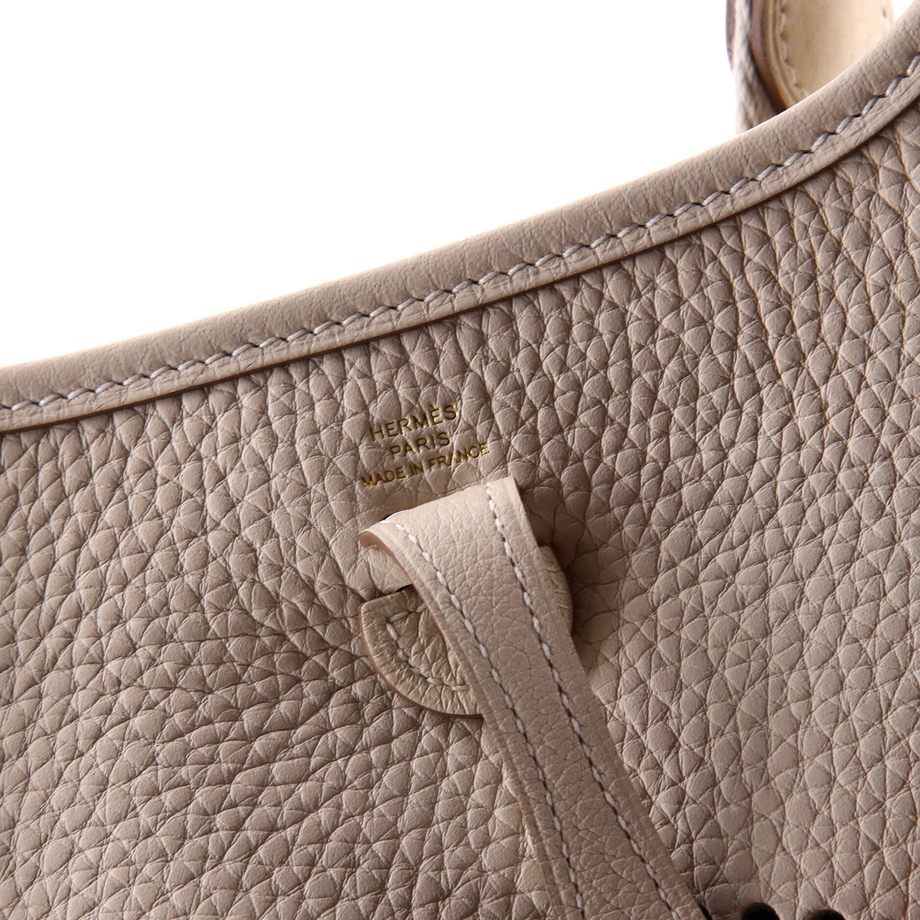 Pre-Owned Hermes Evelyne Bag Gen III Clemence TPM, Alternate, color, Craie