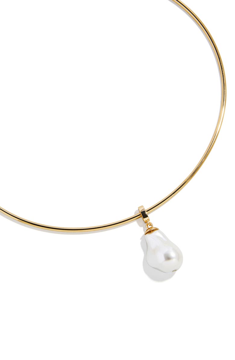 BaubleBar Teagan Faux Pearl Collar Necklace, Alternate, color, Pearl