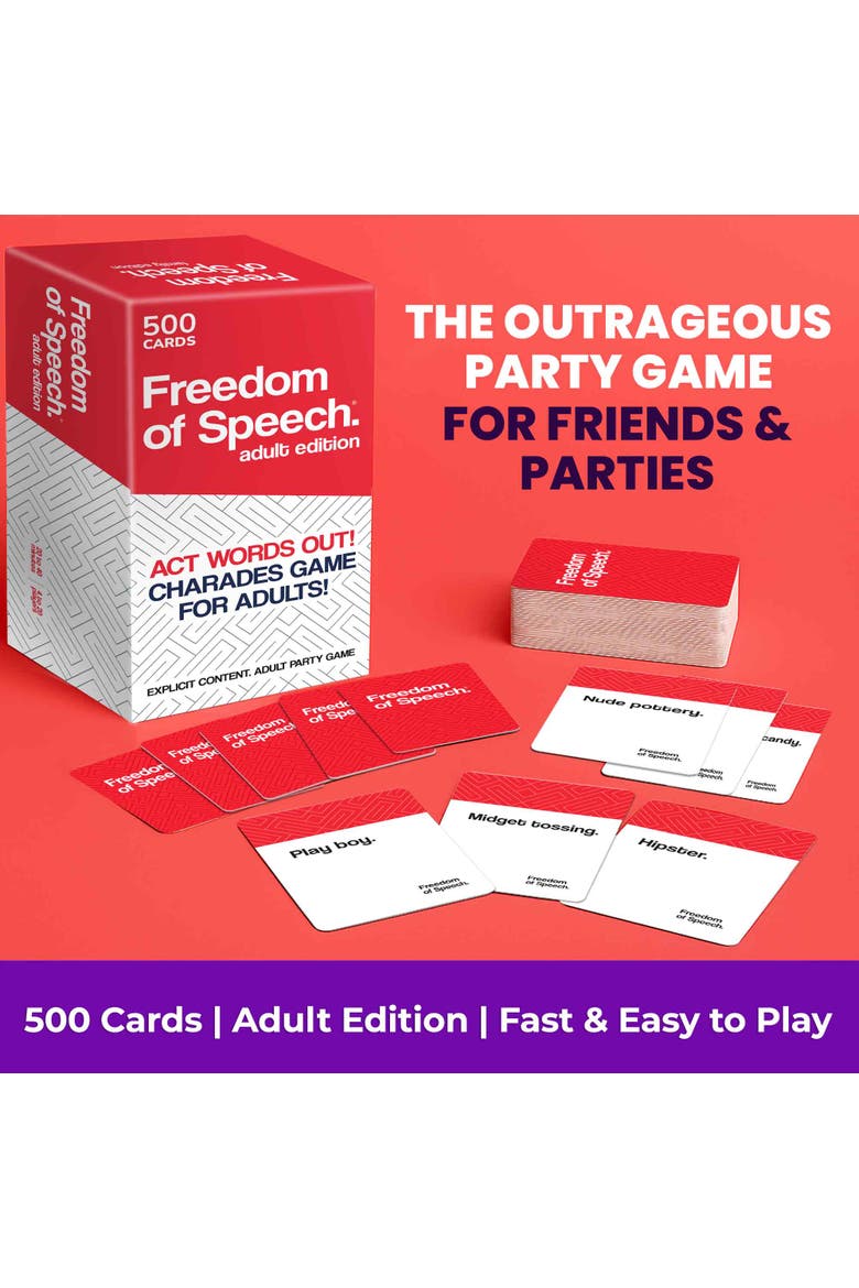 Freedom of Speech Card Board Game for Adults and Family, Alternate, color, Adult