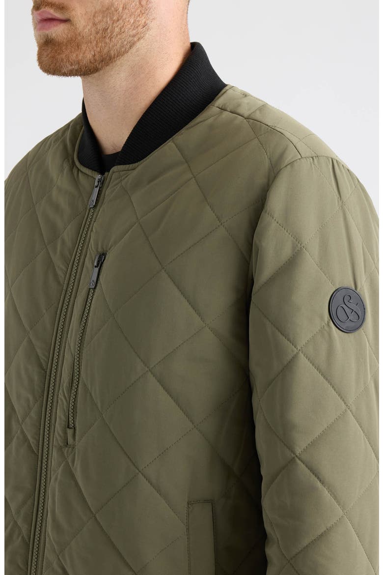 Lorgan Quilted Bomber Jacket, Alternate, color, FOREST NIGHT