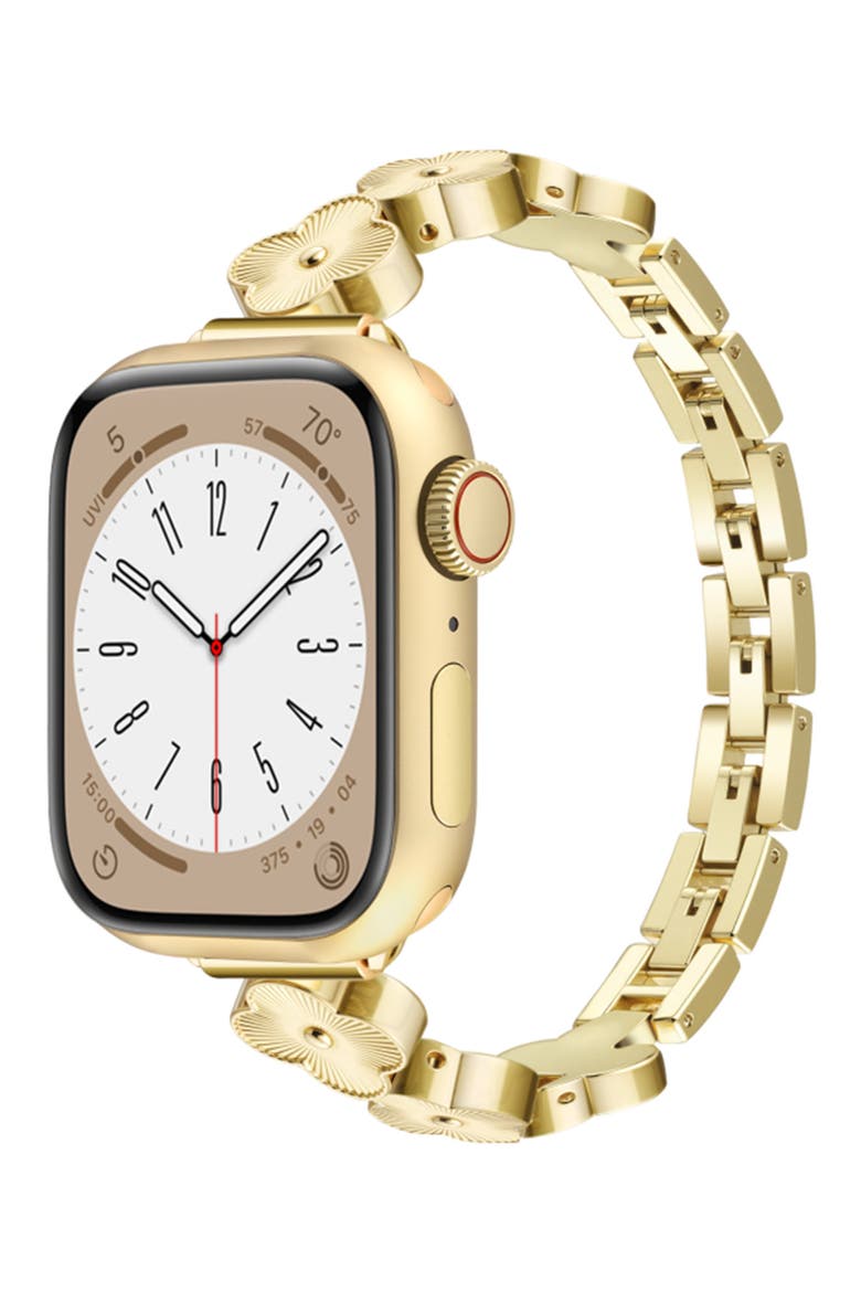 Universal Fit Clover Apple Watch® Watchband, Main, color, GOLD