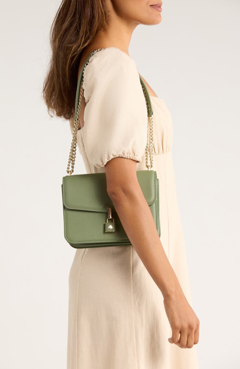 Kate Spade New York locket small grain leather shoulder bag, Alternate, color, Romaine