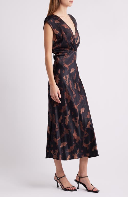 Rails Odella Satin Crepe Dress In Brown