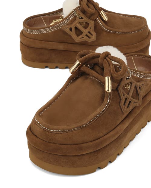 Naked Wolfe Blizzard Suede/shearling Slip-on In Animal Print