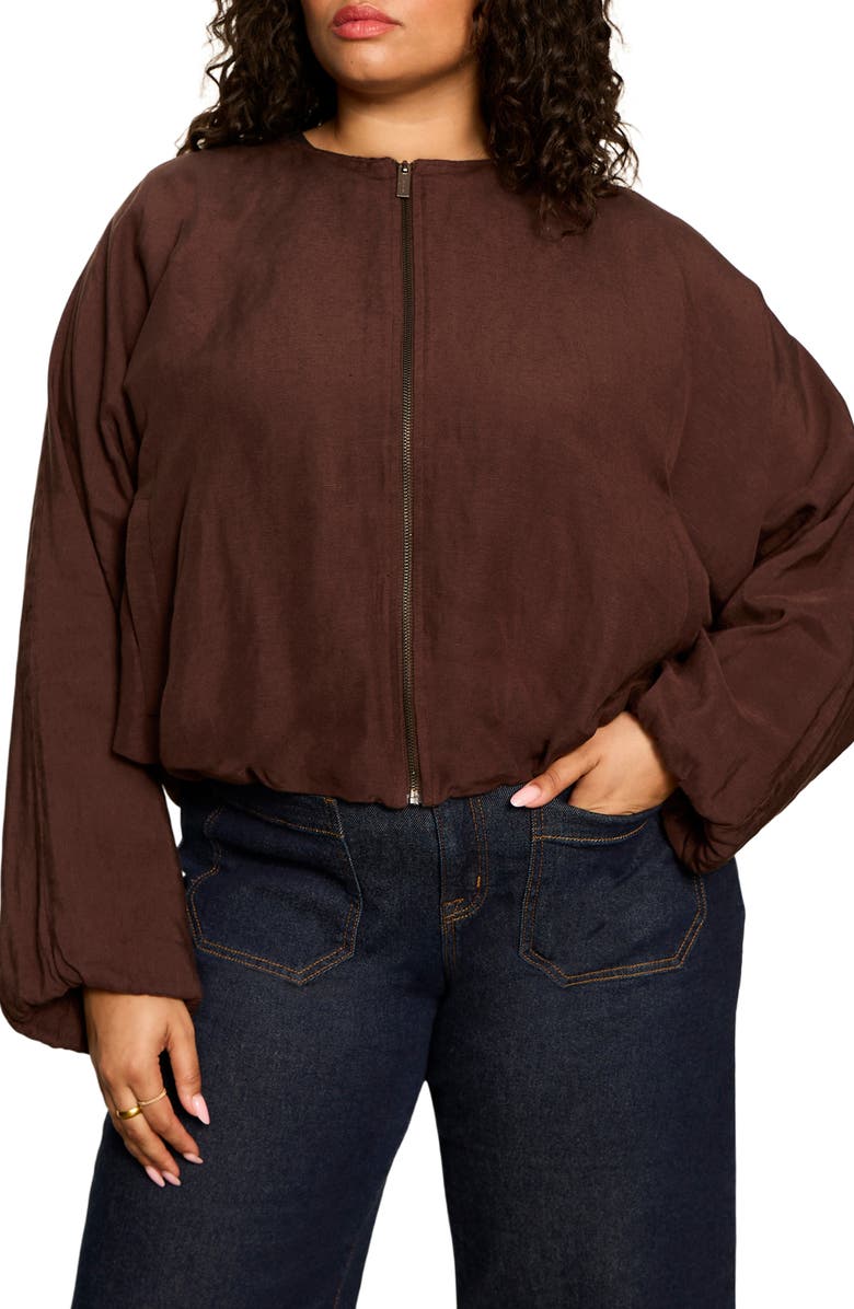Sanctuary Linen Blend Bubble Jacket, Alternate, color,