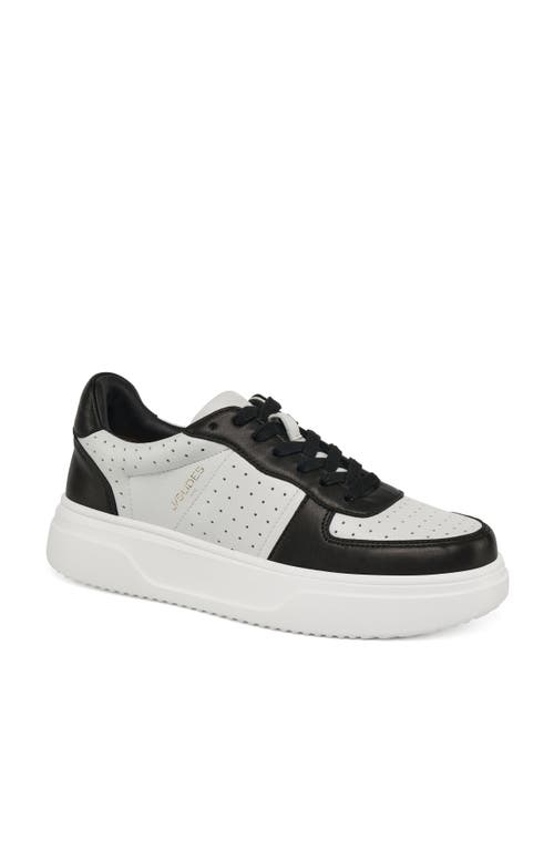 Jslides Footwear Felix Platform Sneaker In Black White