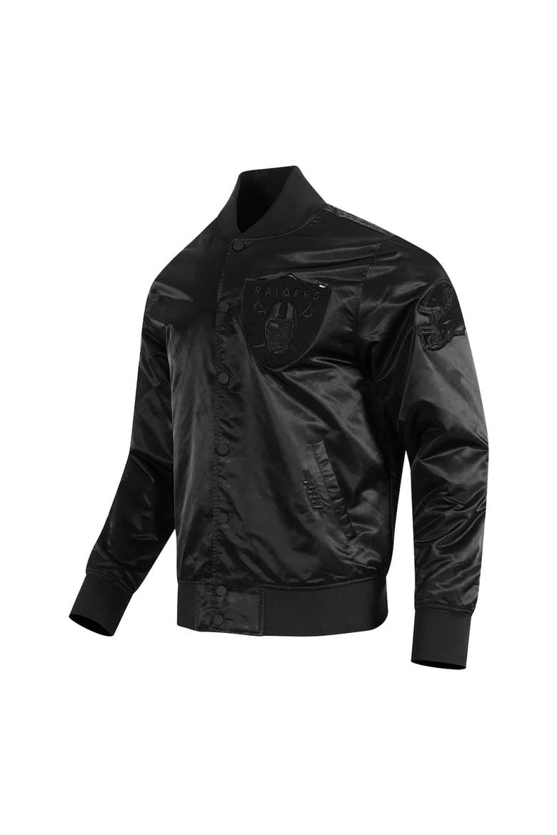 Men's Pro Standard Maxx Crosby Black Las Vegas Raiders Player Full-Snap Jacket, Alternate, color, Black