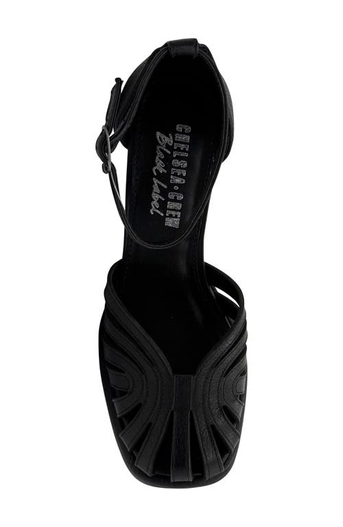 Shop Chelsea Crew Karmel Platform Sandal In Black Leather