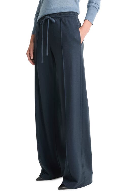 VINCE VINCE WOOL BLEND PULL-ON WIDE LEG DRAWSTRING PANTS 