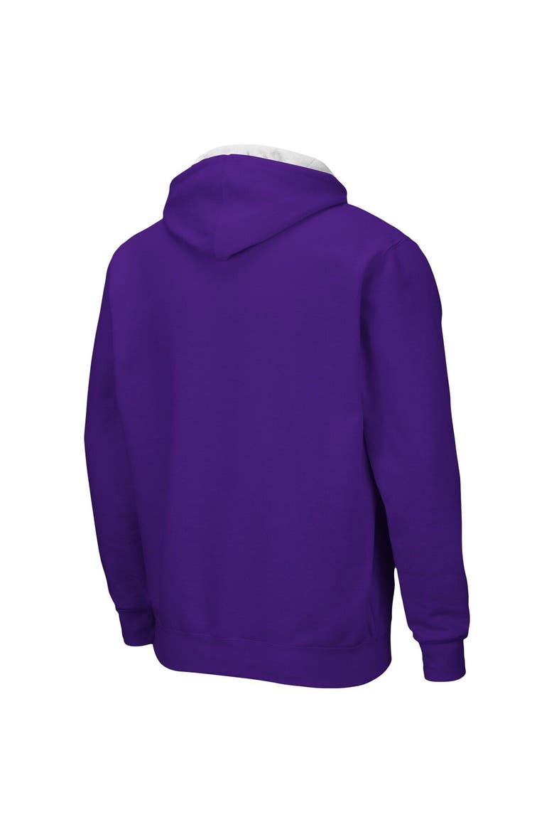 Men's Colosseum Purple Kansas State Wildcats Arch & Logo 3.0 Full-Zip Hoodie, Alternate, color, Purple