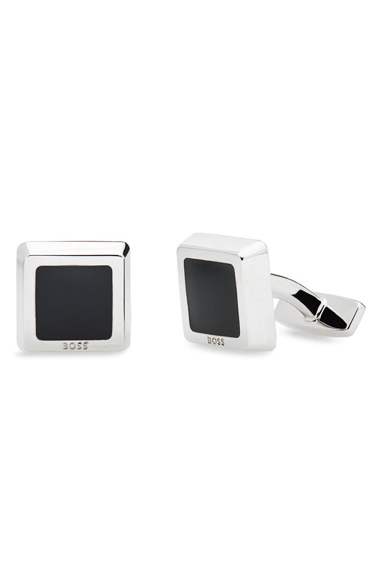 BOSS Franzisko Cuff Links, Alternate, color, Black