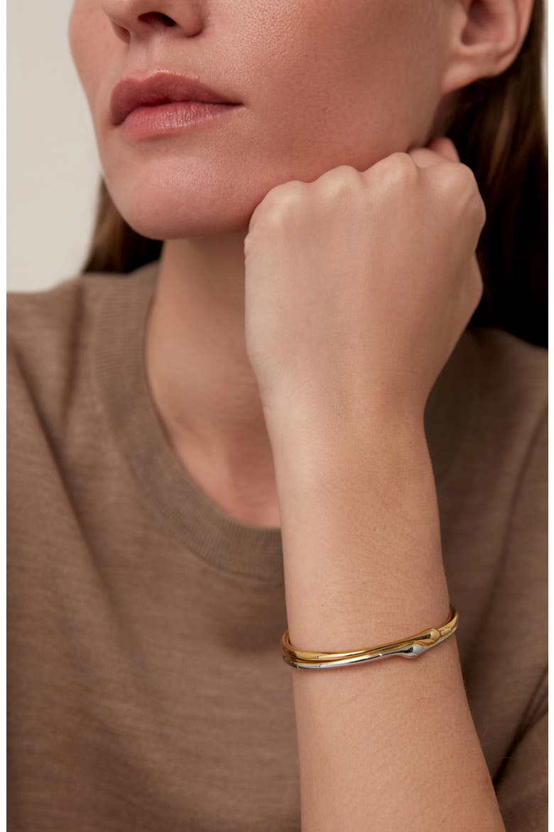 Egret Bangle, Alternate, color, TWO-TONE