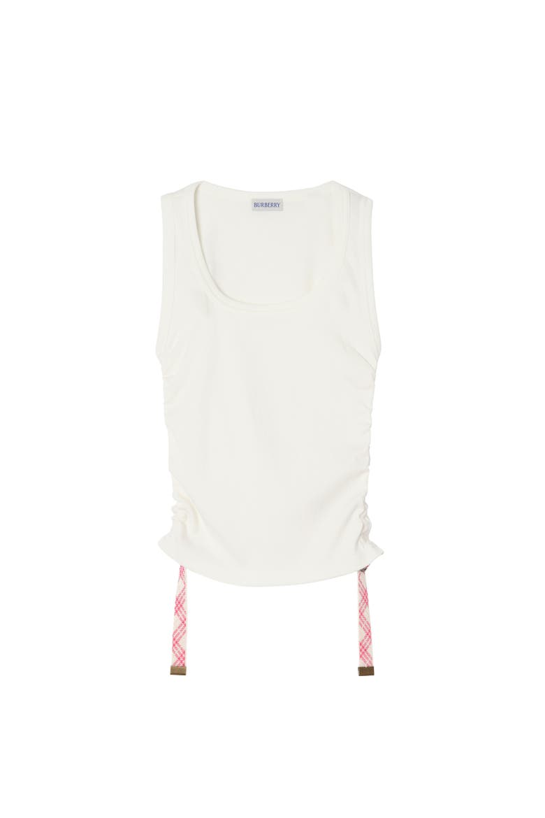 Festival Cotton Blend Tank Top, Alternate, color, Chalk white