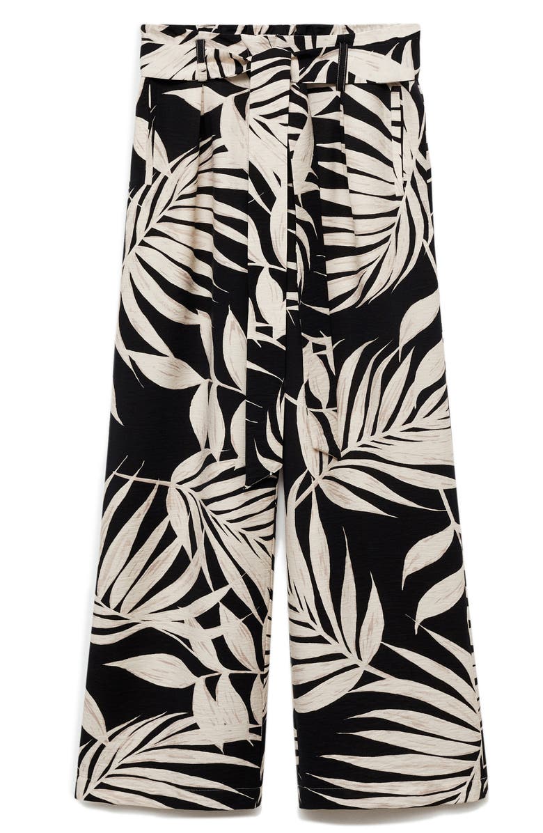 MANGO Print High Waist Wide Leg Pants, Alternate, color, 