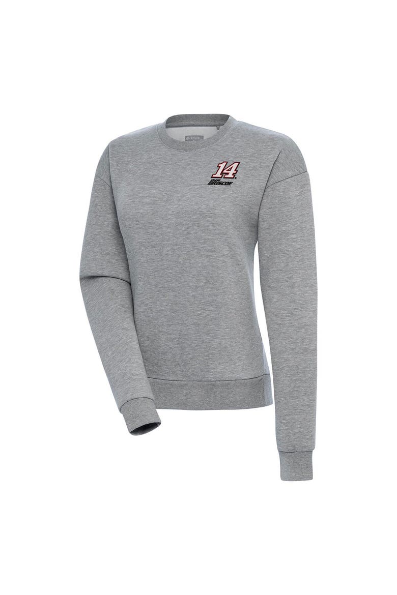 Women's Antigua  Heather Gray Chase Briscoe Victory Pullover Sweatshirt, Main, color, Heather Gray
