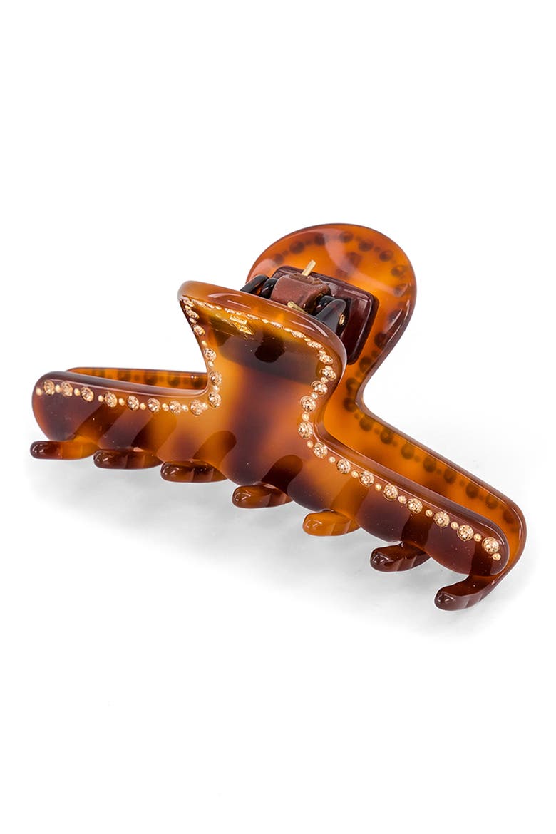 Medium Hair Clip, Alternate, color, BROWN