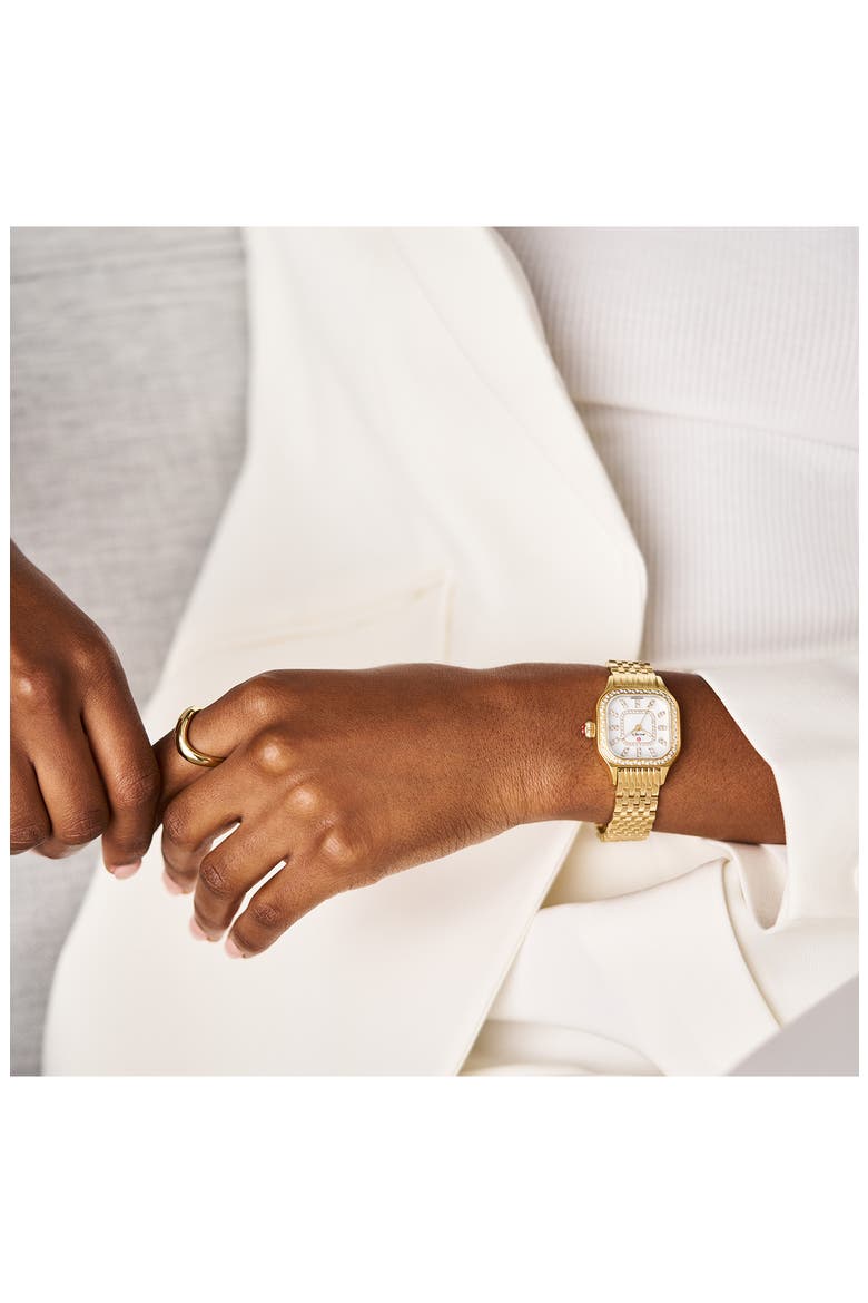 Meggie Diamond Dial Bracelet Watch, 29mm, Alternate, color, GOLD